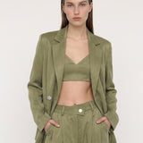 Loose Olive Maxi Pants