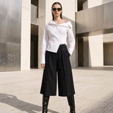Wool Culotte Pants