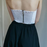 Denim Bustier White
