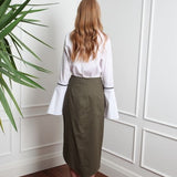 Wrap Midi Skirt