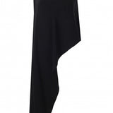 Sand One Shoulder Top Black