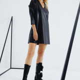 VVV Leather Dress Black