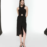 Revolve Black Midi Dress