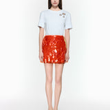 Mermaid Coral Mini Skirt