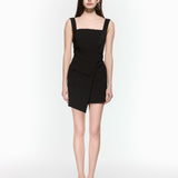 Square Black Mini Dress