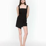 Square Black Mini Dress