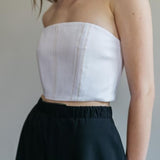 Denim Bustier White