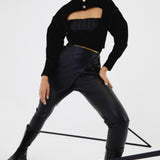 Angle Open Back Top Black